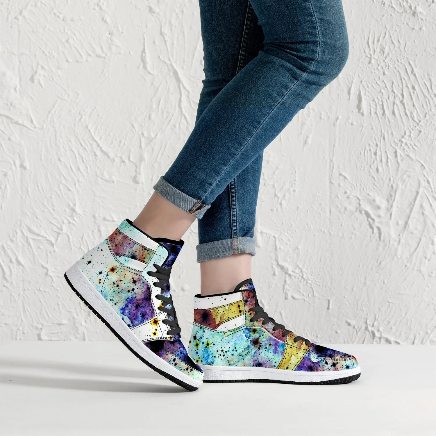 Regail Psychedelic Split-Style High-Top Sneakers