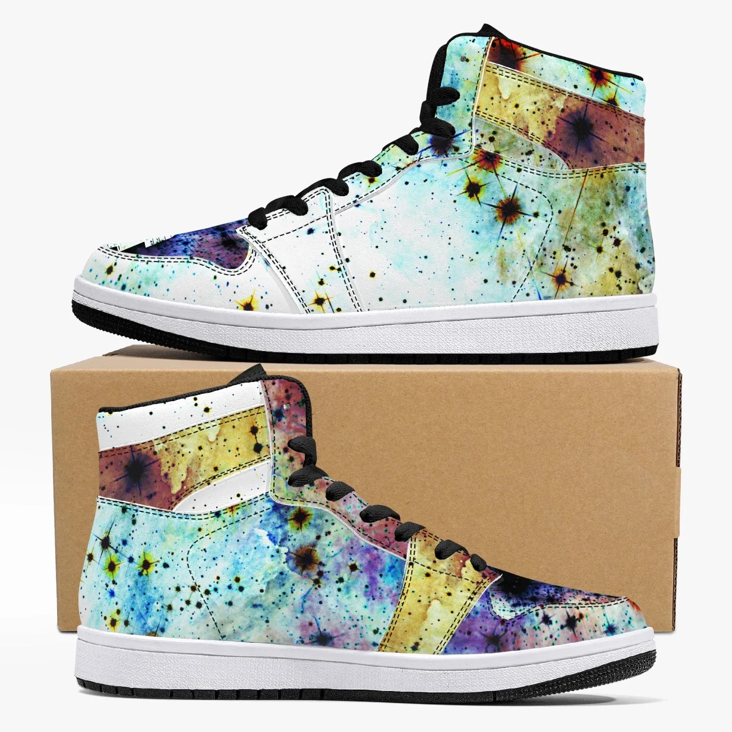 Regail Psychedelic Split-Style High-Top Sneakers