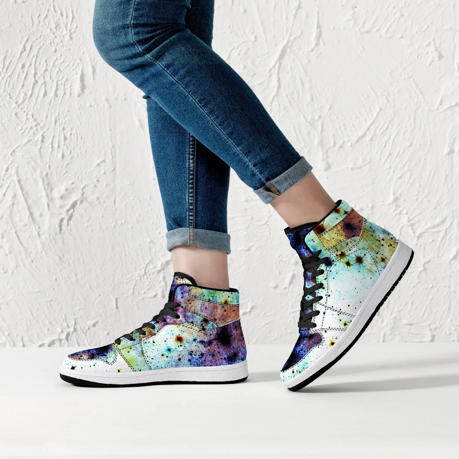 Regail Psychedelic Split-Style High-Top Sneakers