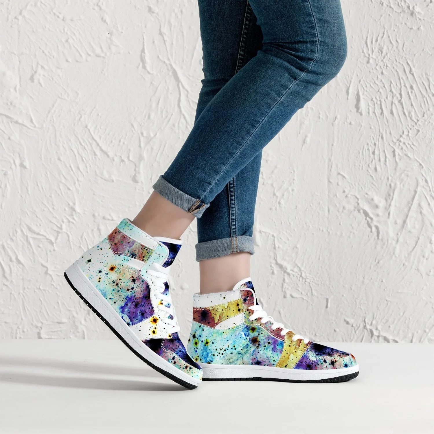 Regail Psychedelic Split-Style High-Top Sneakers