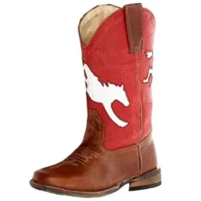 Roper Kid’s Cowboy Boots Bronc Rider Inlay