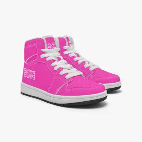 Sixty Eight 93 Logo White Fuchsia Kids High-Top Shoes