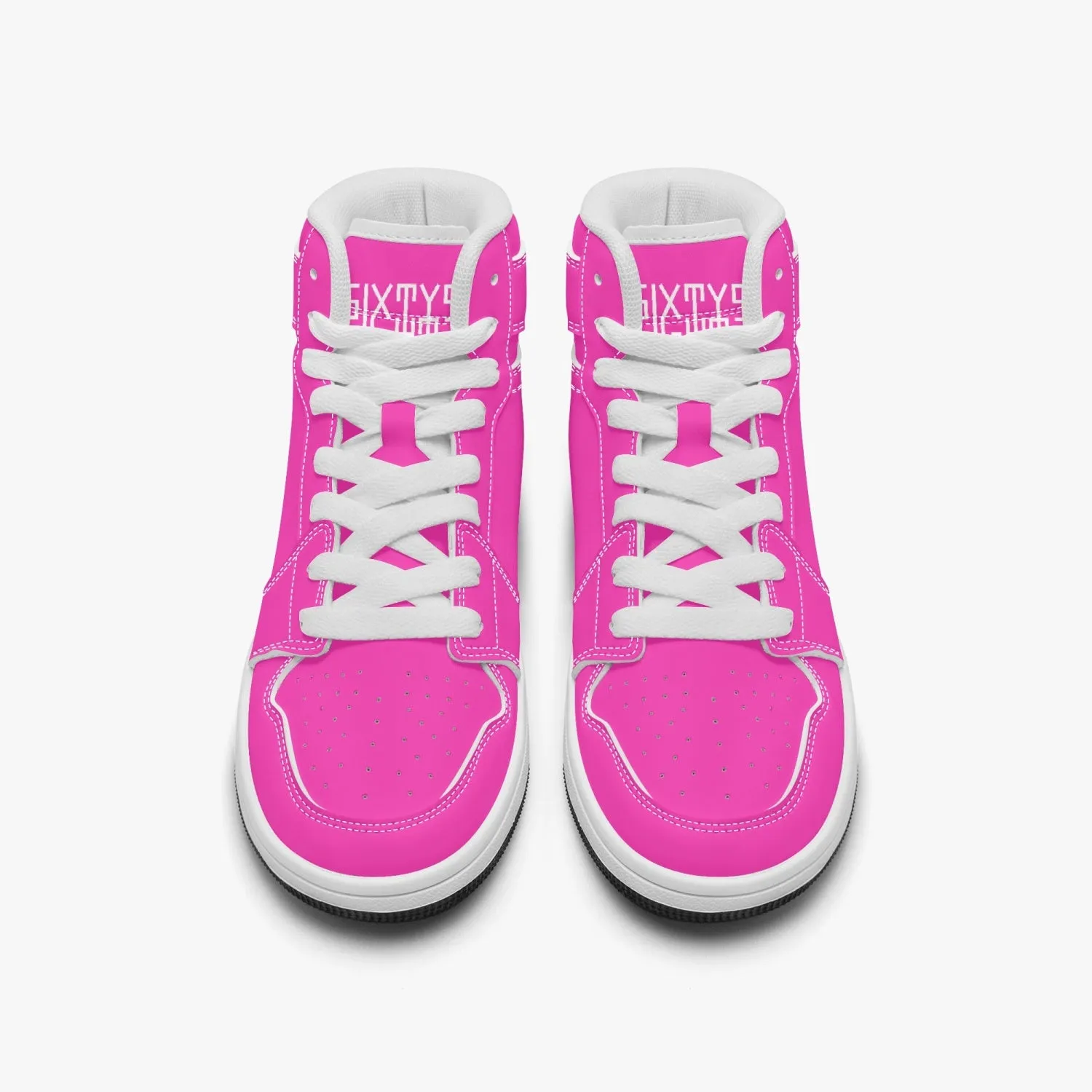 Sixty Eight 93 Logo White Fuchsia Kids High-Top Shoes