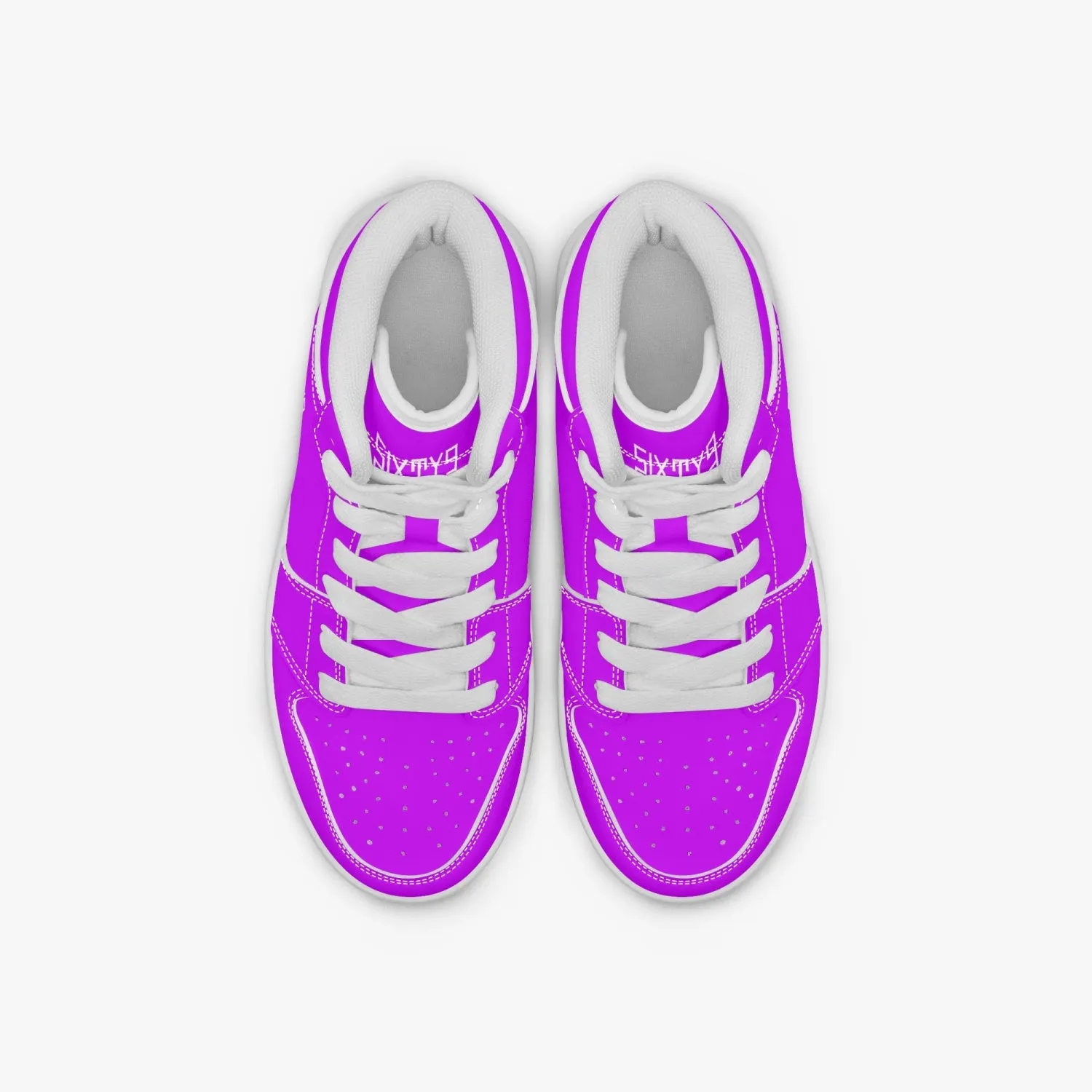 Sixty Eight 93 Logo White Grape Kids High-Top Shoes