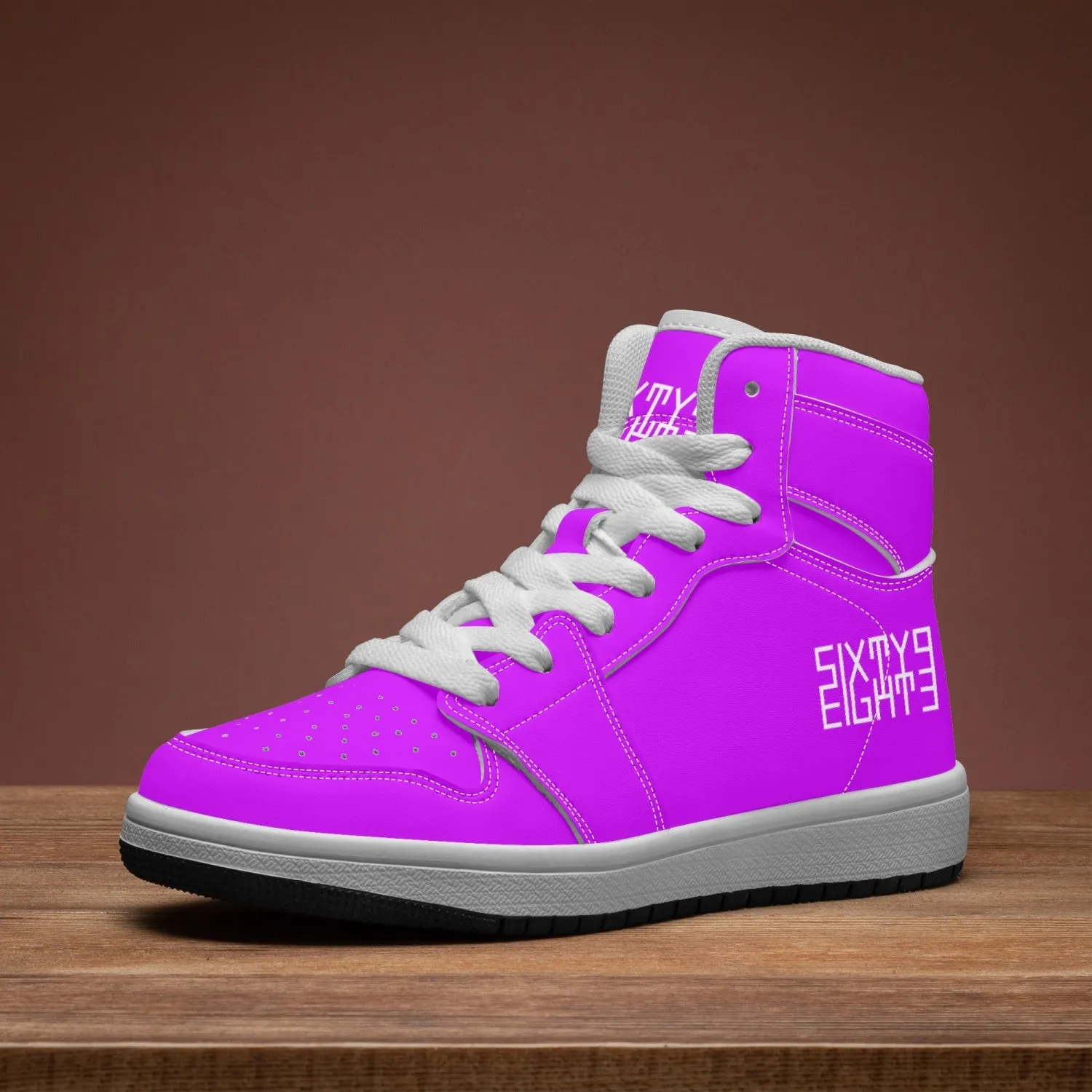 Sixty Eight 93 Logo White Grape Kids High-Top Shoes