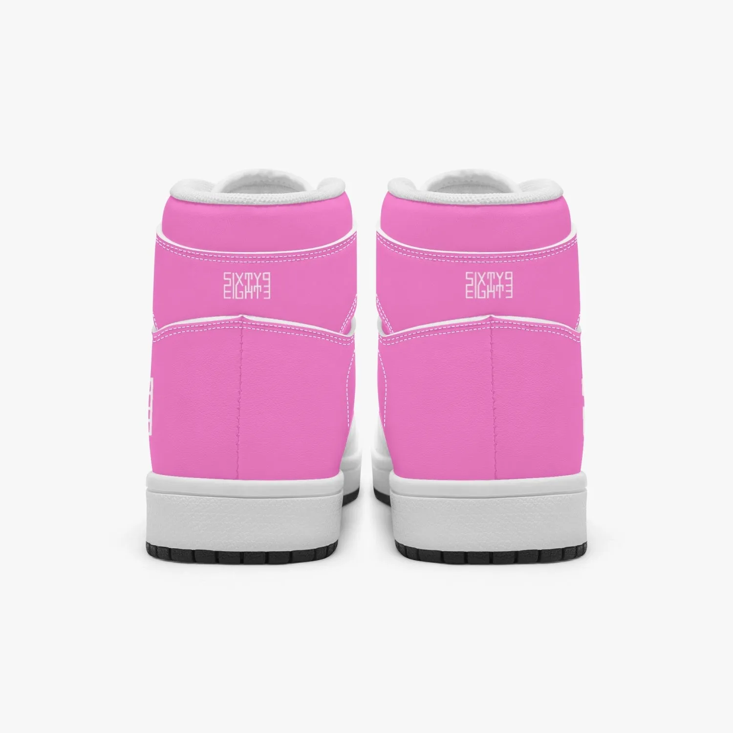 Sixty Eight 93 Logo White Pink Kids High-Top Shoes