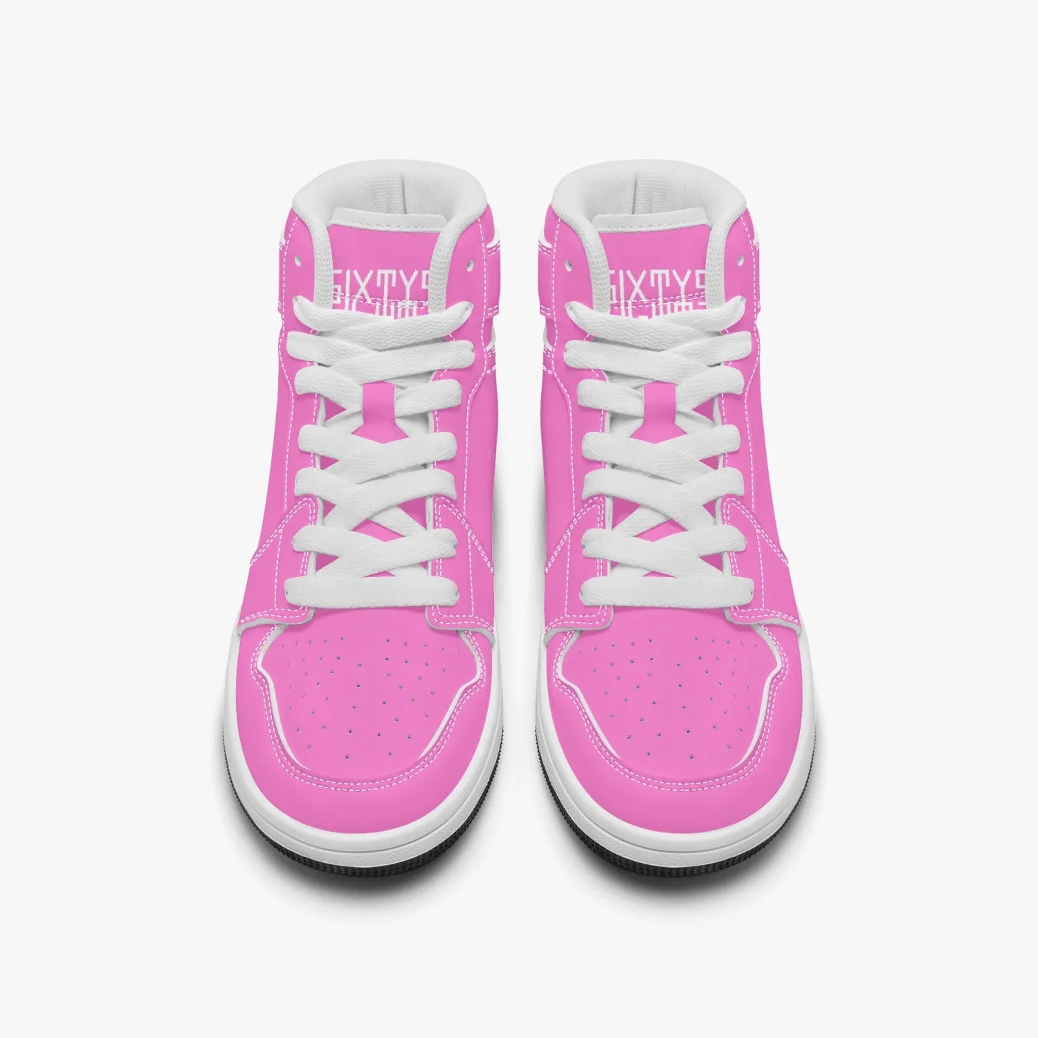 Sixty Eight 93 Logo White Pink Kids High-Top Shoes