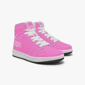 Sixty Eight 93 Logo White Pink Kids High-Top Shoes