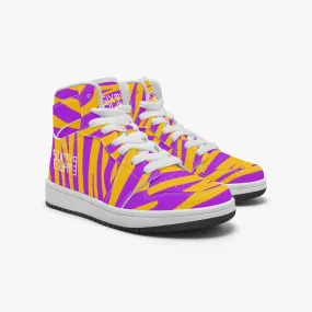 Sixty Eight 93 Logo White Zebra Purange Kids High-Top Shoes