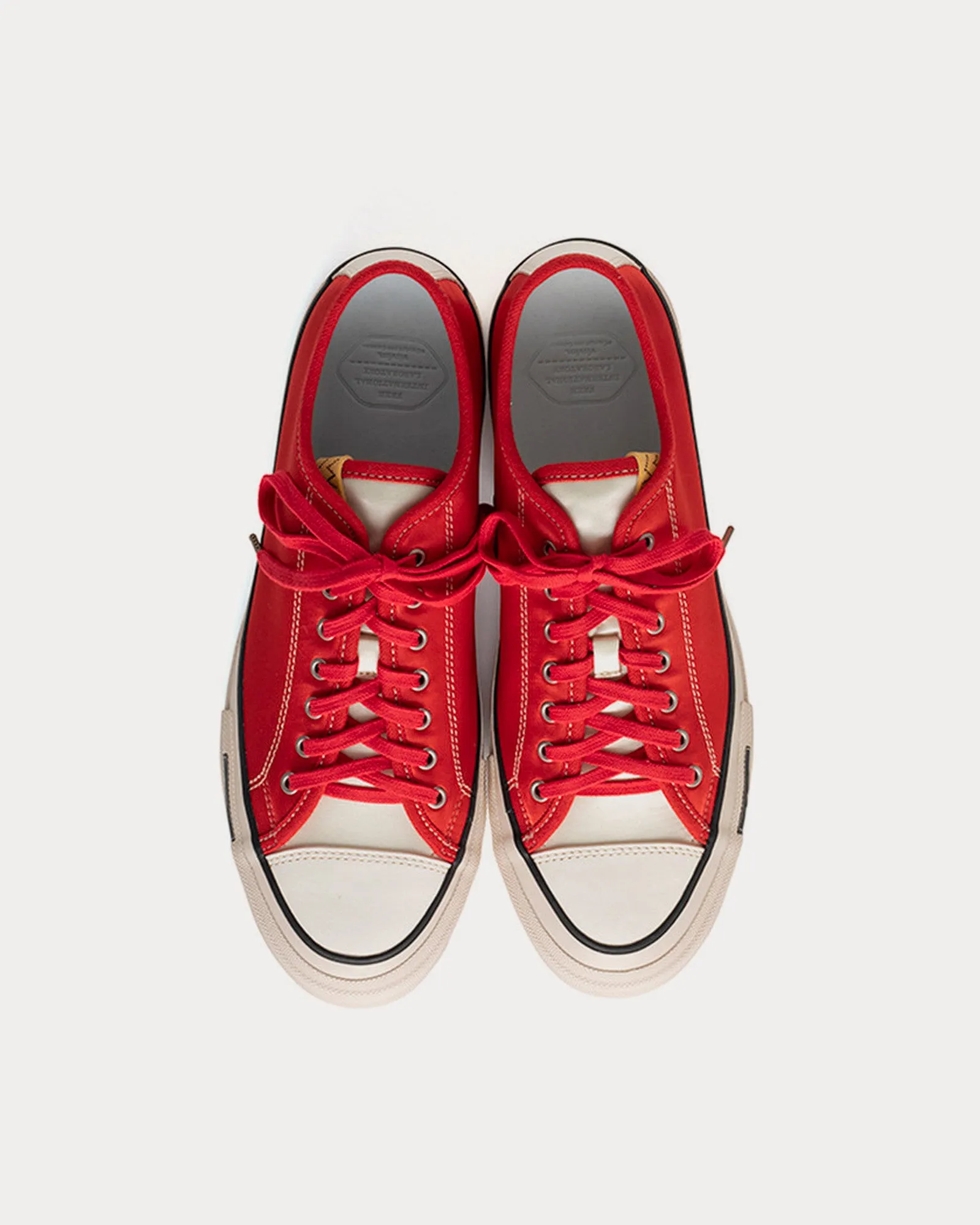 Skagway Lo Rayon Satin Red Low Top Sneakers