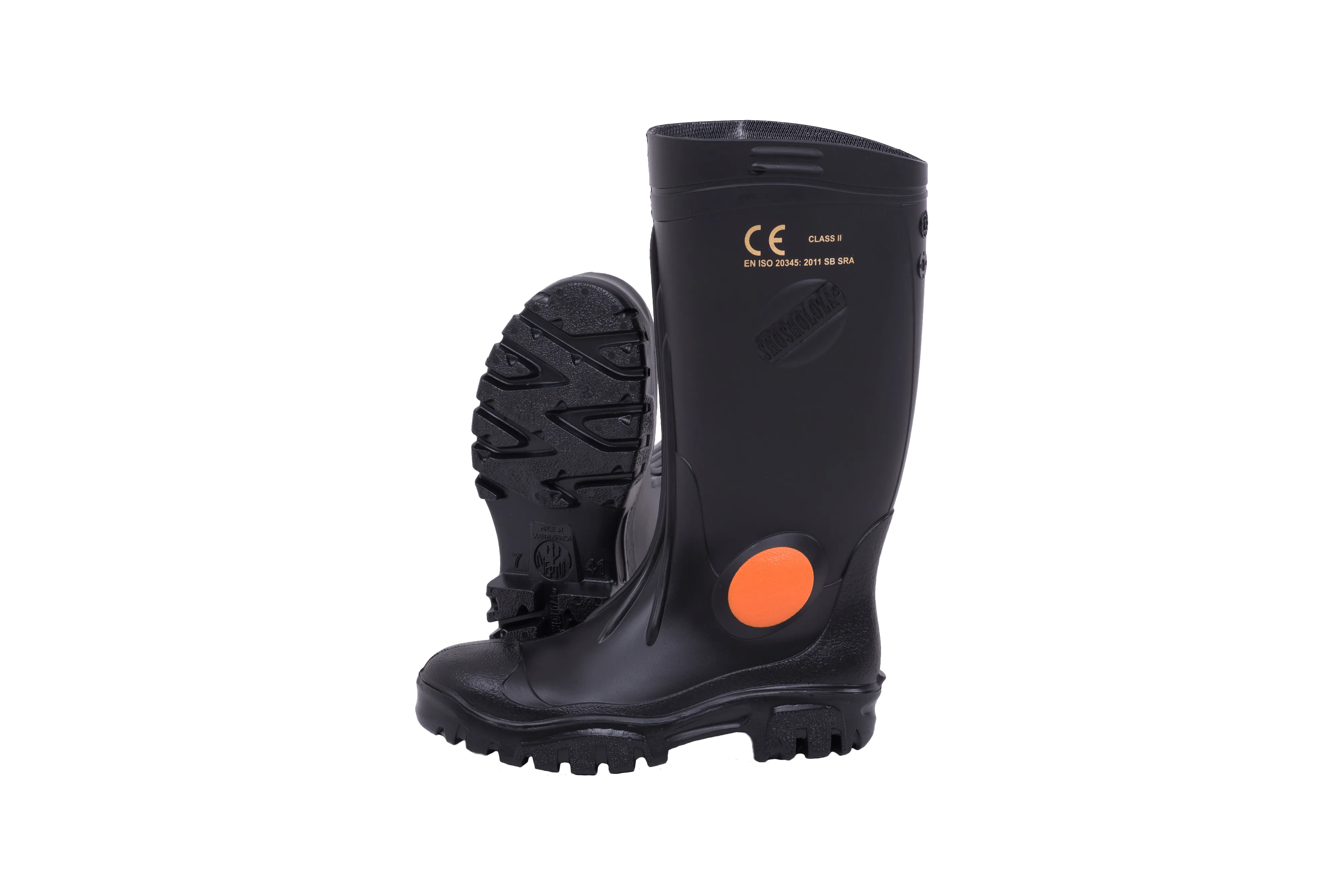 Stimela  Gumboot Black  Black    Steel  Toe  Cap  Gumboot