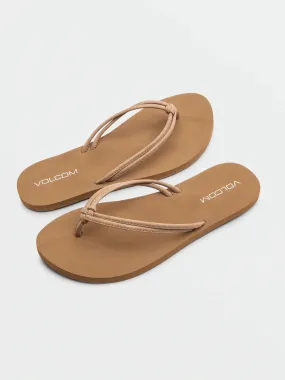 VOLCOM WOMEN'S FOREVER AND EVER II SANDALS - TAN