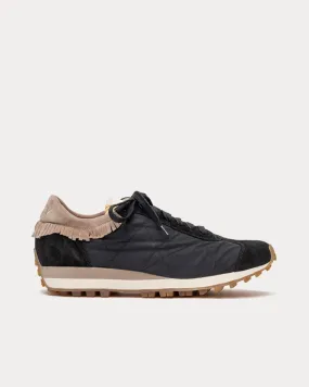 Walpi Runner Cotton & Nylon Black Low Top Sneakers