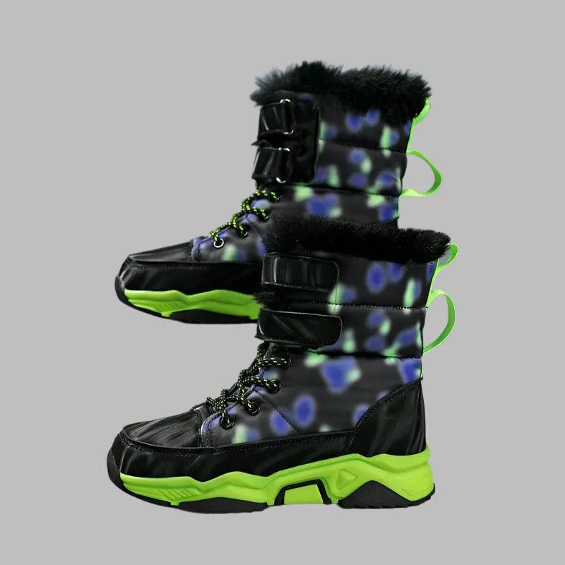 Winter Adventure Boys' Warm Velvet Waterproof Non-Slip Thickened Cotton Boots