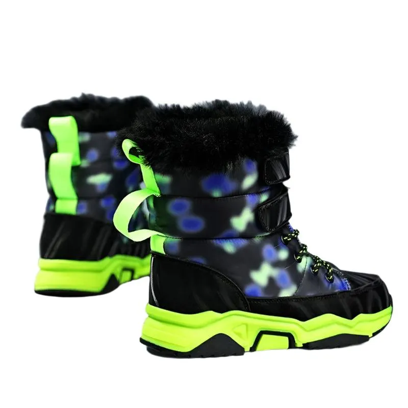 Winter Adventure Boys' Warm Velvet Waterproof Non-Slip Thickened Cotton Boots