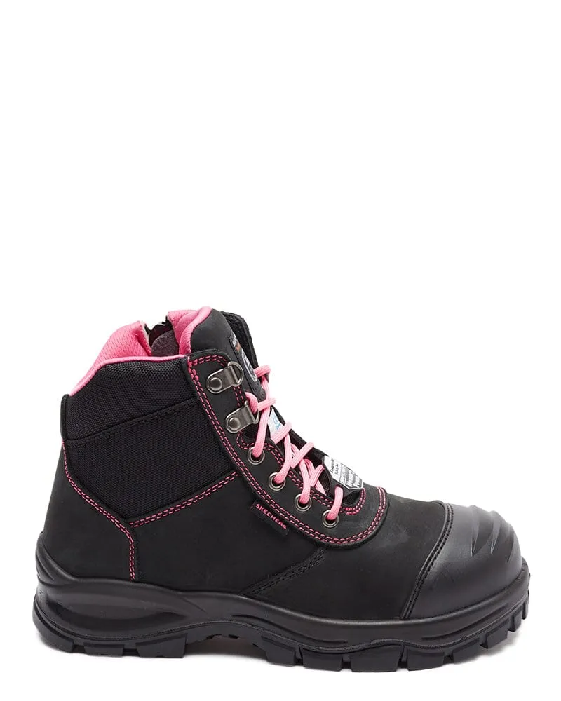 Womens Composite Toe Work Boot - Black/Pink
