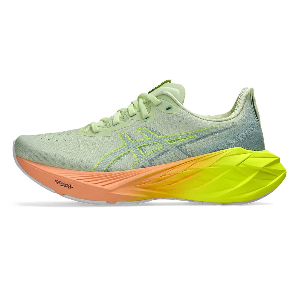 Women's Novablast 4 Paris Running Shoe - Cool Matcha/Safety Yellow - Regular (B)