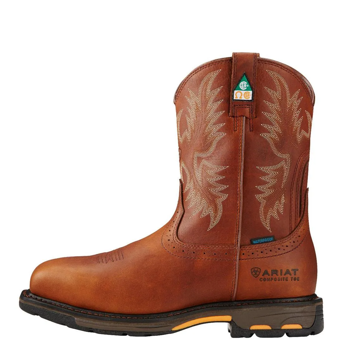 WorkHog Composite-Toe CSA Waterproof Wide Square Toe Work Boot Dark Copper